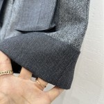 Thom Browne Casual Set Grey Mixed Wool Shorts